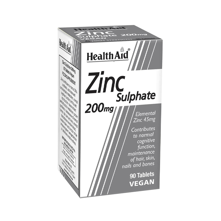 Health Aid Zinc Sulphate 200mg 90 tabs